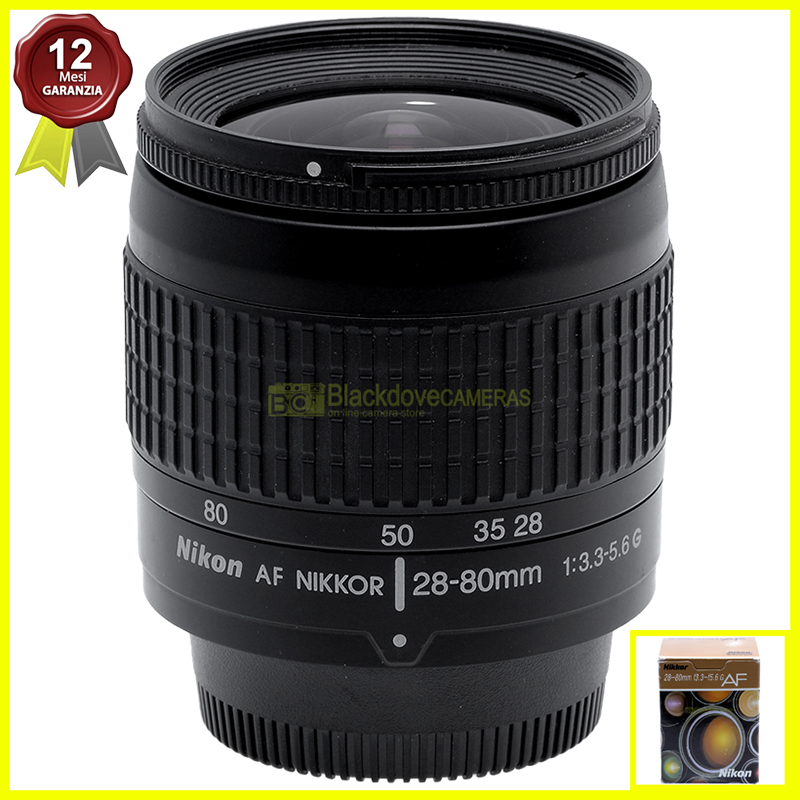 Nikon AF Nikkor 28/80mm f3,3-5,6 G Black. Obiettivo zoom per fotocamere reflex.
