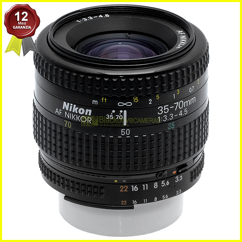 Nikon AF Zoom Nikkor 35/70mm f3,3-4,5 Macro Full Frame per fotocamere reflex.