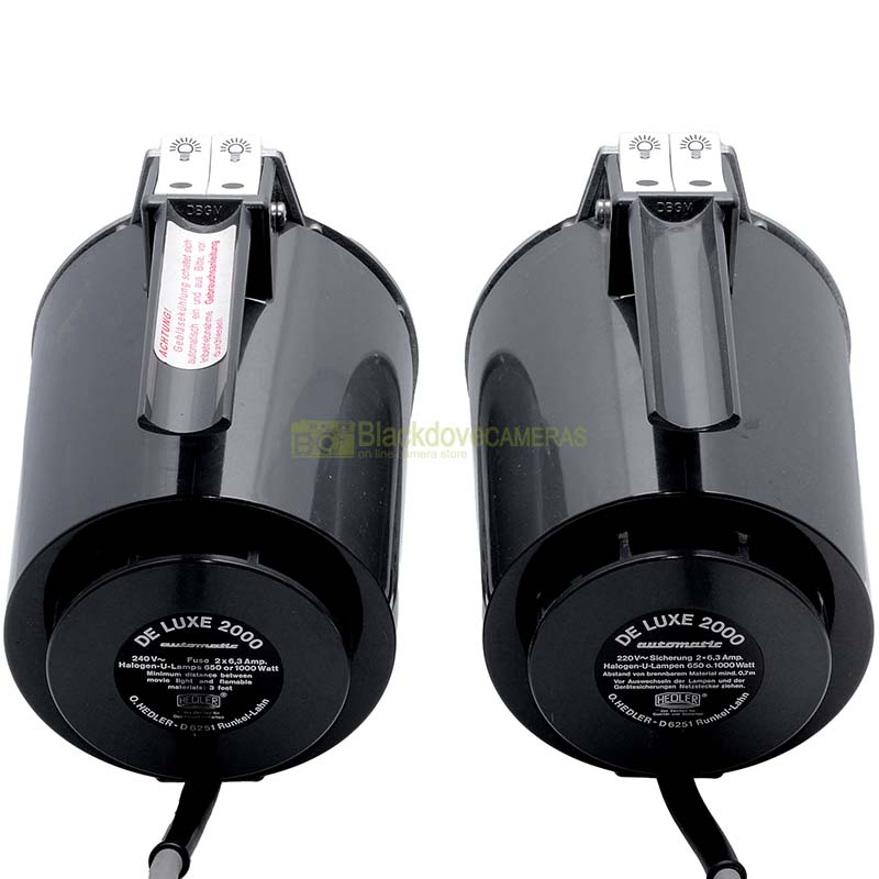 “Coppia lampade 2000W Hedle Deluxe 2000. N° 2 torce con 2 lampade 1000W cadauna.”