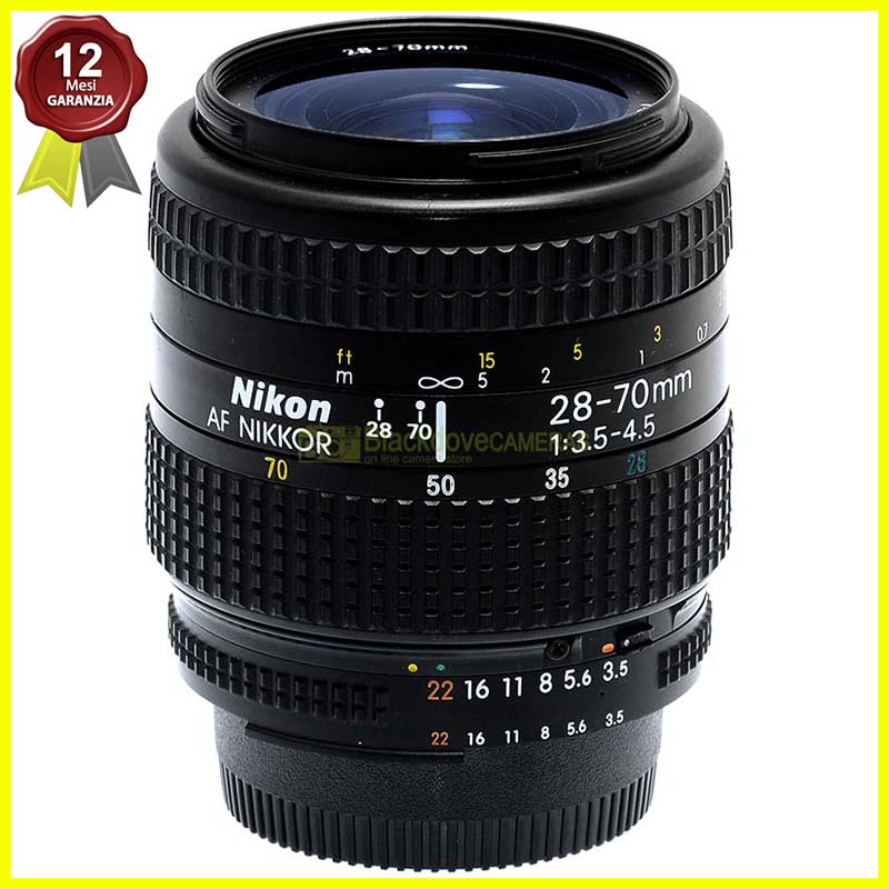 Nikon AF zoom Nikkor 28/70mm f3,5-4,5 obiettivo full frame per fotocamere.