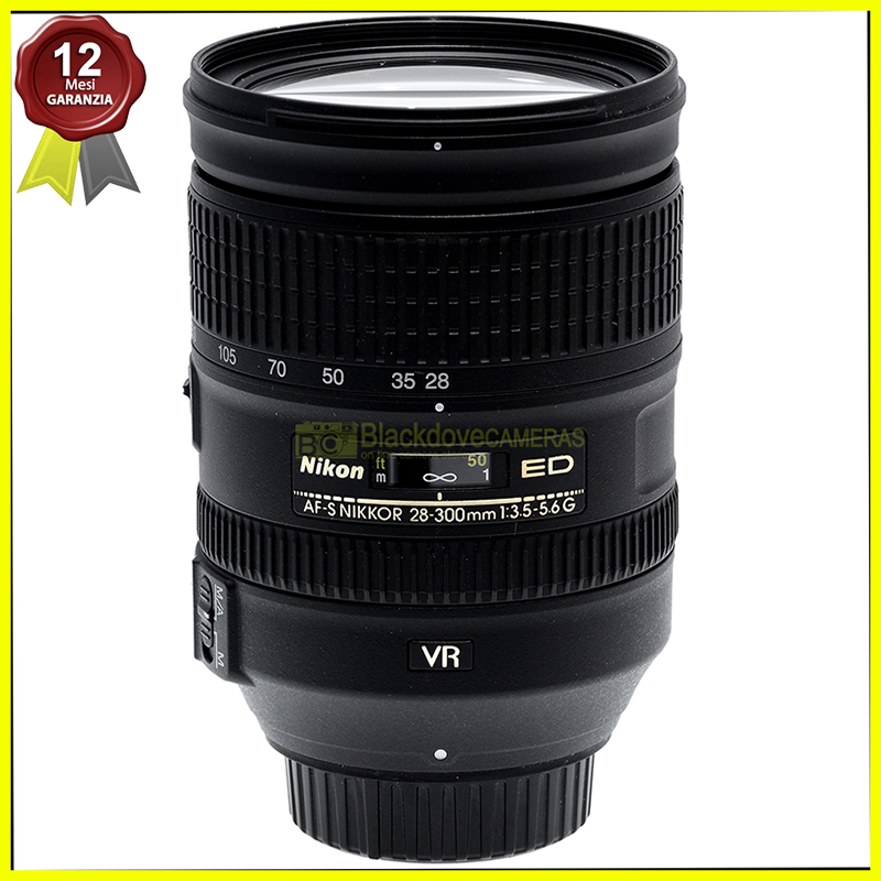 Nikon AF-S Nikkor 28/300mm f3,5-5,6 VR G ED obiettivo full frame per fotocamere