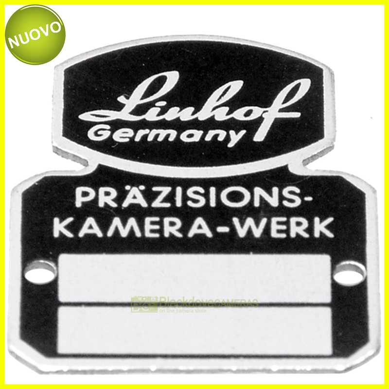 Targhetta seriale nuova per folding Linhof Technika. Placca. Serial Plate