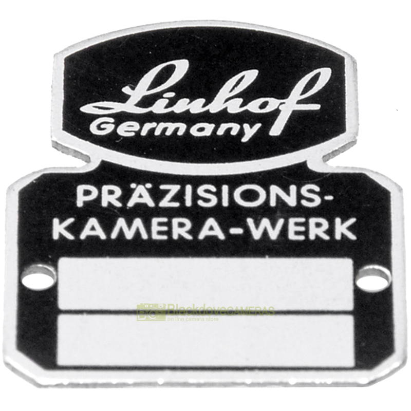 Targhetta seriale nuova per folding Linhof Technika. Placca. Serial Plate