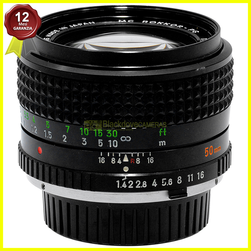 Minolta MC Rokkor PG 50mm f1,4 obiettivo per fotocamere a pellicola MC MD SR