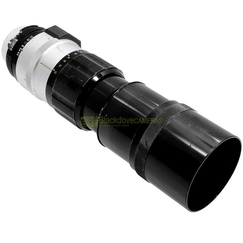 Nikon Nikkor Japan H Auto 300mm. f4,5 Teleobiettivo F per fotocamere pre AI