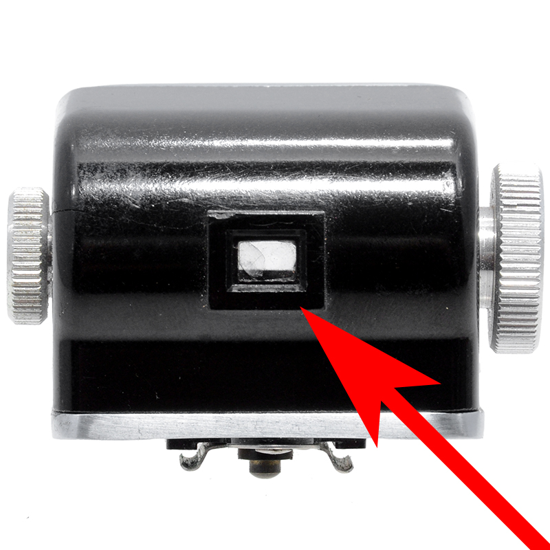 Mirino esterno vintage Argus per 35mm 50mm 100mm. Da collezione. width=