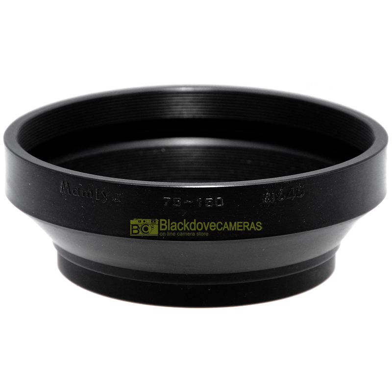 Mamiya M645 paraluce originale in gomma per obiettivi da 75mm. a 150mm.