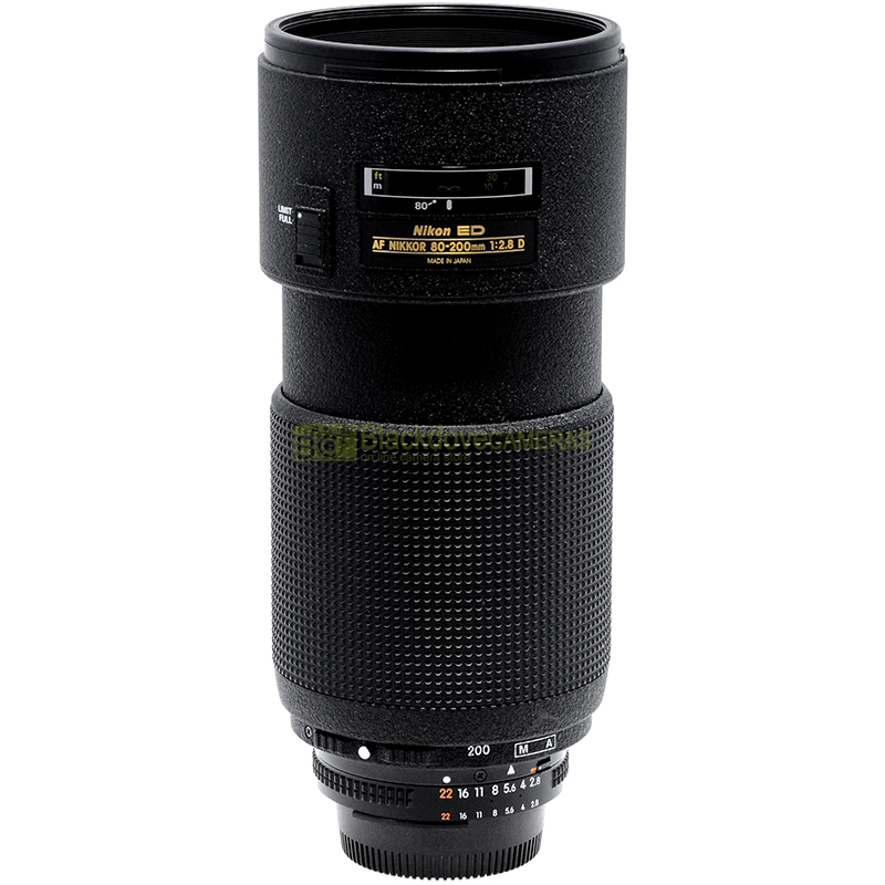 Nikon AF Nikkor 80/200mm f2,8 Black. Obiettivo zoom per fotocamere reflex.