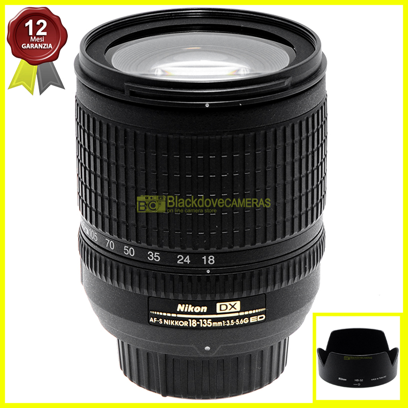 Obiettivo Nikon AF-S zoom Nikkor 18/135mm. f3,5-5,6 G per fotocamere digitali
