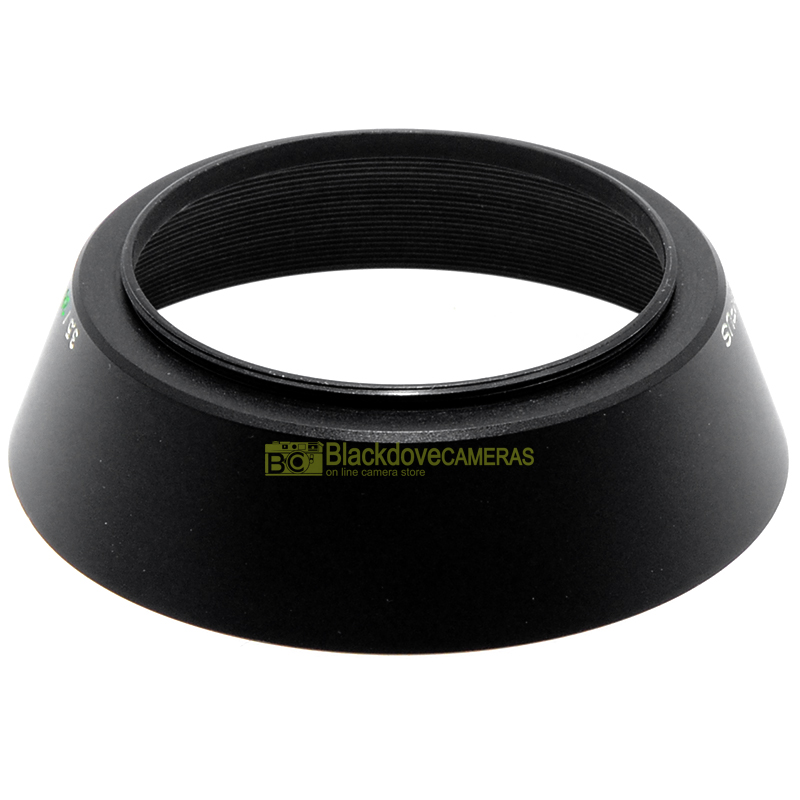 “Olympus paraluce originale in gomma x OM Zuiko 28mm. innesto a vite 49mm.”