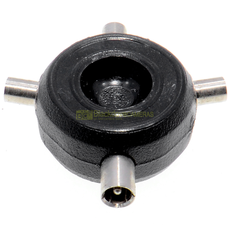 Connettore cavo sincro flash 1 input femmina, 3 output maschio.