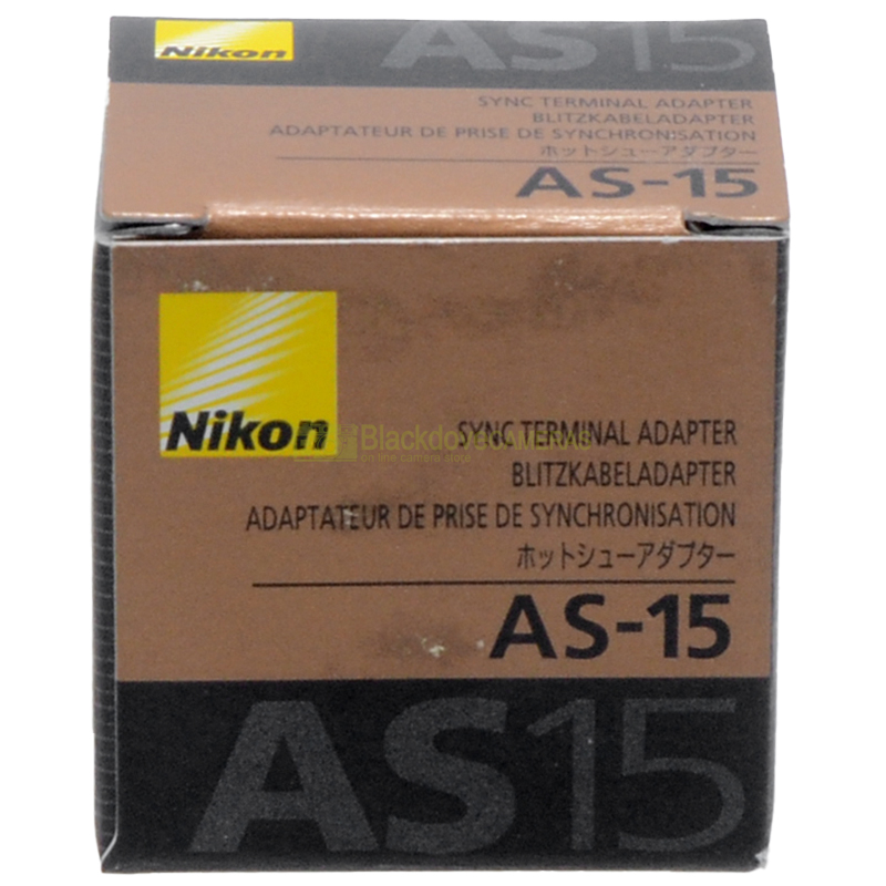 Nikon AS-15 Adattatore Flash, input contatto caldo, output presa PC sincro.