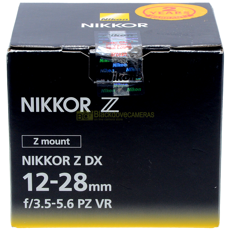 “Nikon Z Nikkor 12/28mm f3,5-5,6 PZ VR DX obiettivo per fotocamere mirrorless.”