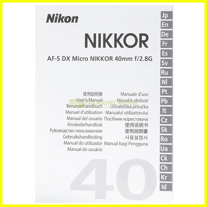 “Manuale obiettivo Nikon”