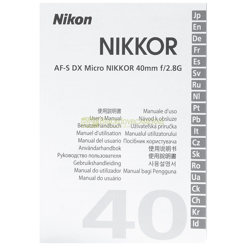 “Manuale obiettivo Nikon”