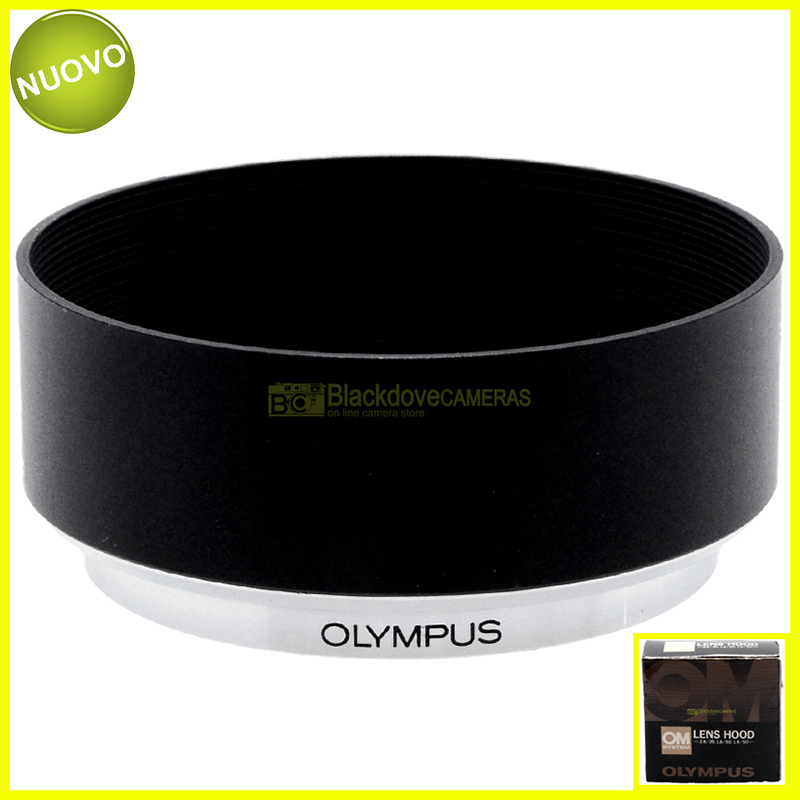 “Olympus paraluce in alluminio originale per OM Zuiko 35/2,8 - 50/1,8 - 50/1,4”
