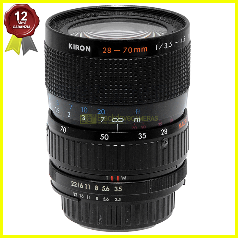 Kiron 28/70mm. f3,5-4,5 Macro Obiettivo per fotocamere a pellicola Nikon AI