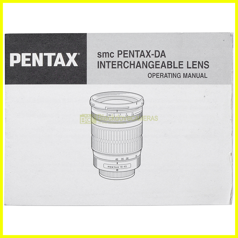 Manuale obiettivo Pentax