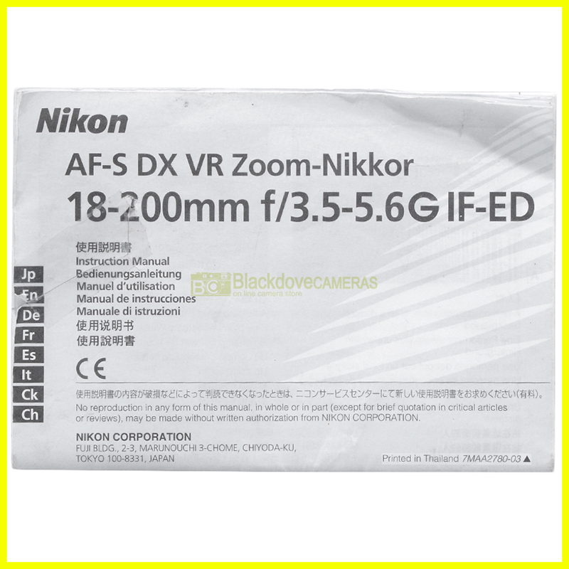 “Manuale obiettivo Nikon”