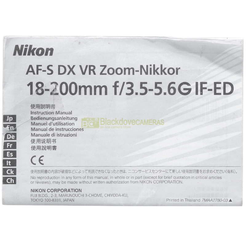 “Manuale obiettivo Nikon”