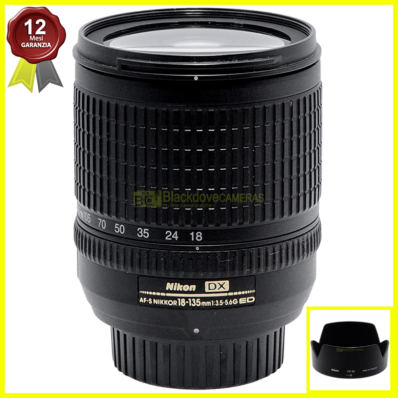 Obiettivo Nikon AF-S zoom Nikkor 18/135mm. f3,5-5,6 G per fotocamere digitali