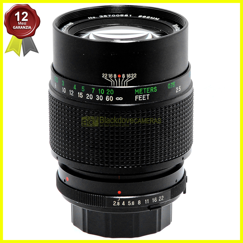 Vivitar 135mm f2,8 obiettivo per fotocamere reflex a pellicola Minolta MC MD