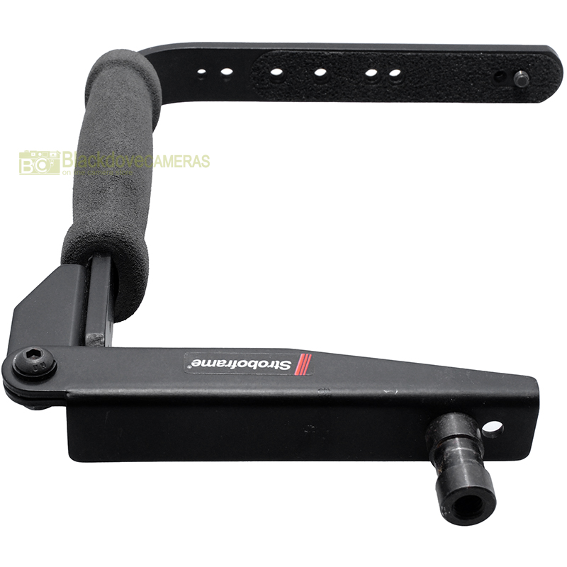Staffa flash Professionale con impugnatura Stroboframe + codolo. Flash bracket.