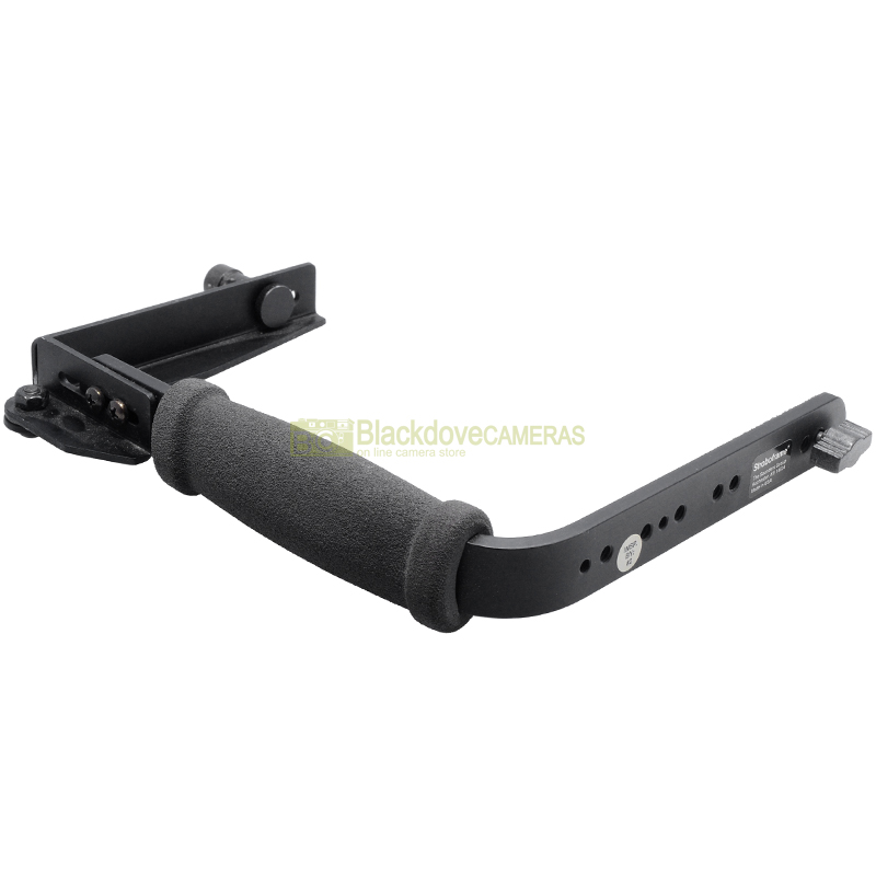 Staffa flash Professionale con impugnatura Stroboframe + codolo. Flash bracket.