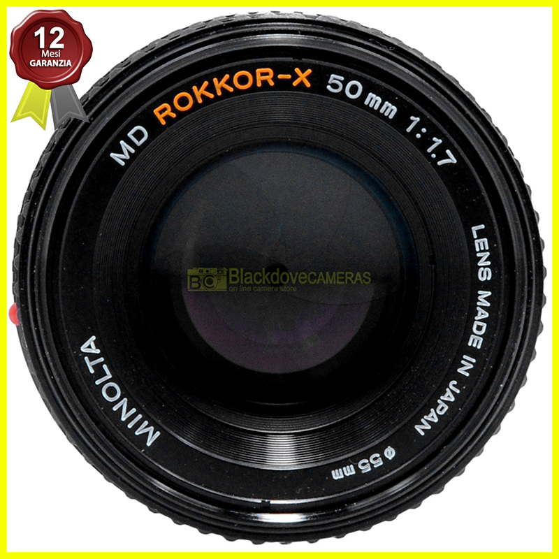 Minolta MD Rokkor X 50mm f1,7 obiettivo per fotocamere a pellicola MC MD SR