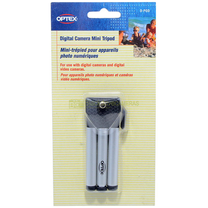 Mini stativo Opte. Cavalletto per fotocamere compatte.