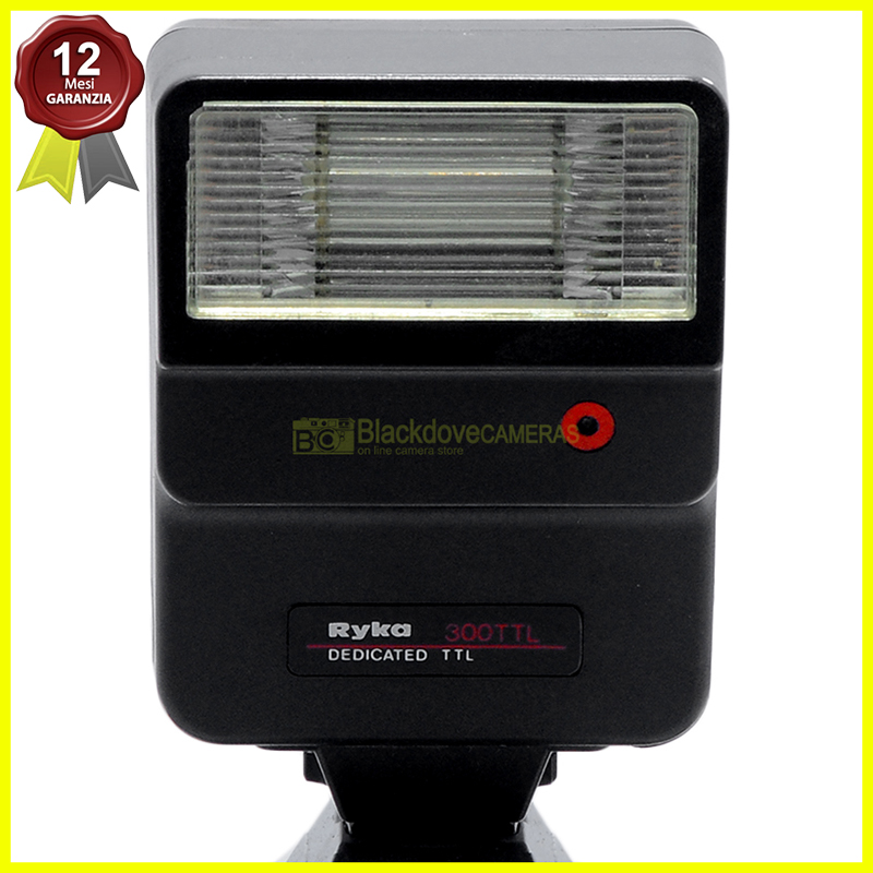 “Flash multi dedicato Ryka 300 TTL per analogiche Pentax Nikon Minolta”