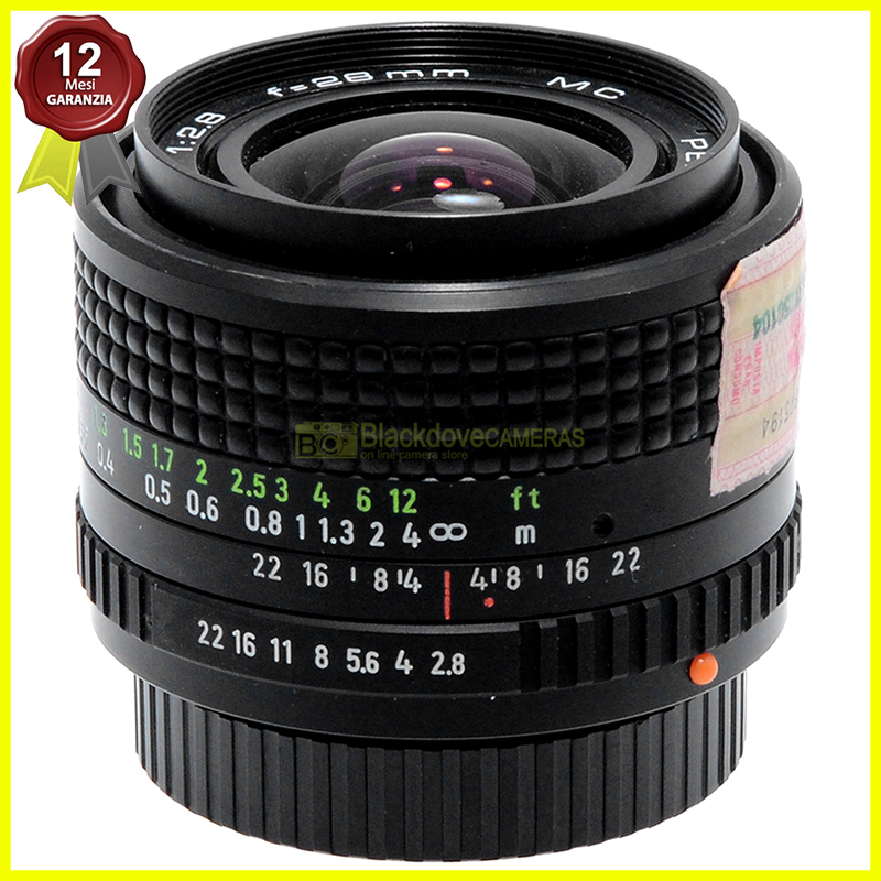Pentacon Prakticar MC 28mm f2,8 Obiettivo per fotocamere analogiche Praktica PB