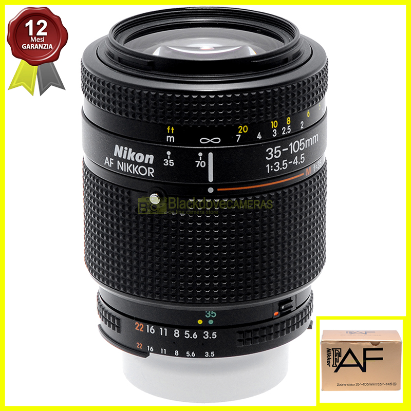 Nikon AF Nikkor 35/105mm f3,5-4,5 Macro Zoom Full Frame per fotocamere reflex