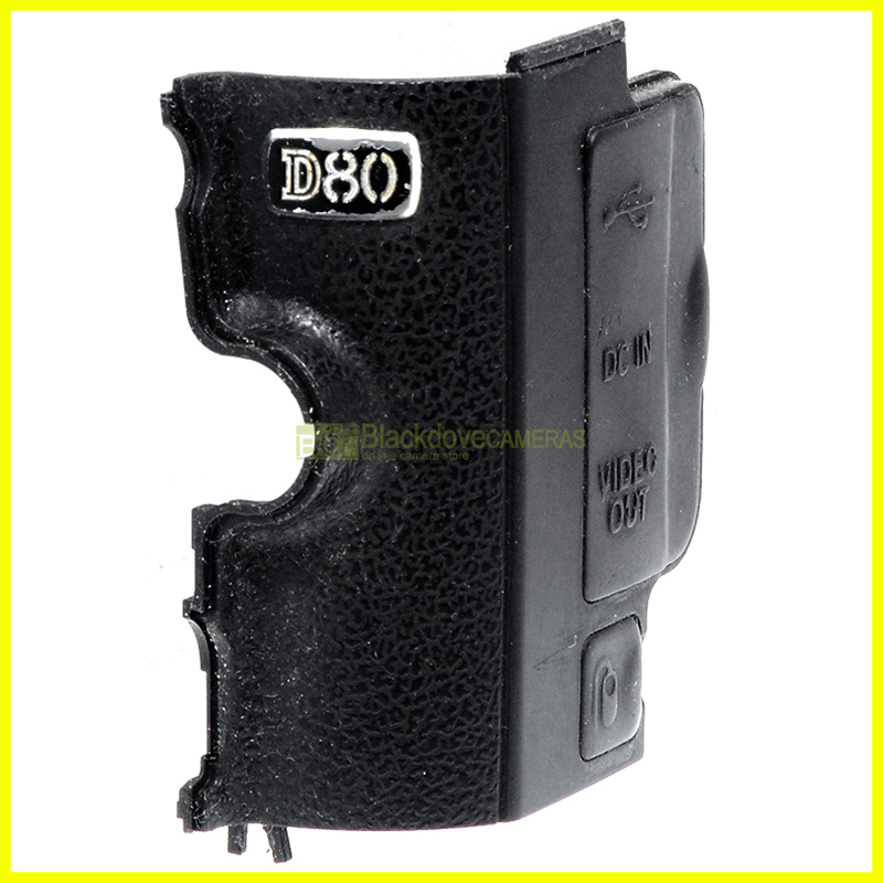 Cover frontale con tappo prese per Nikon D80. Ricambio originale. Spare part.