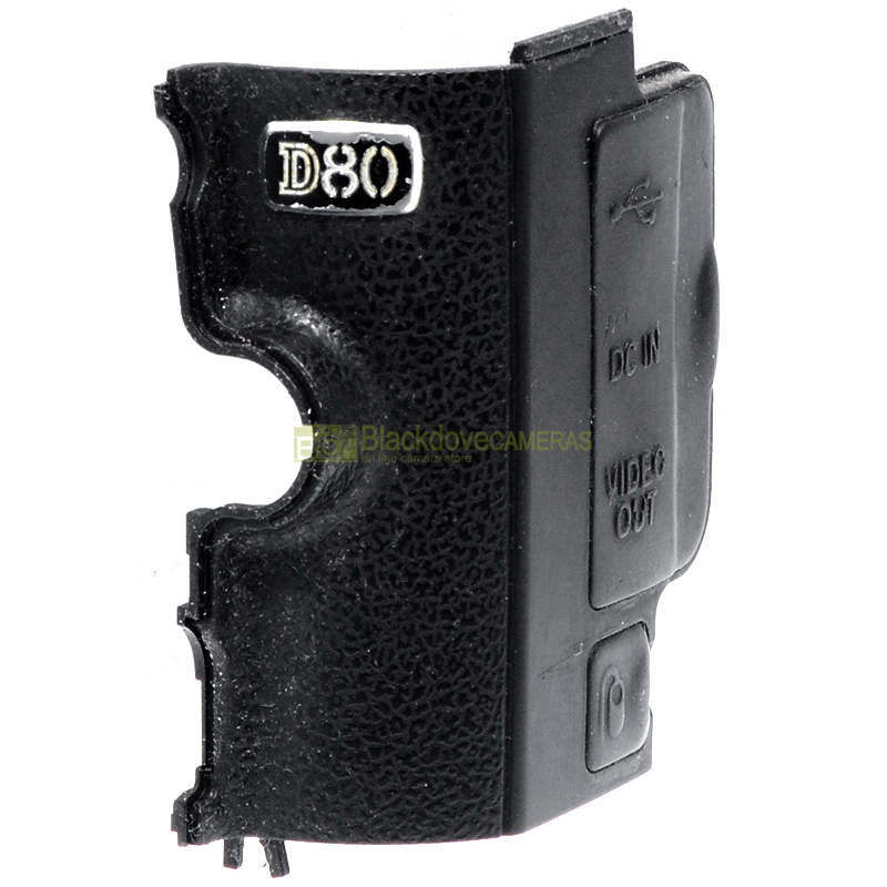 Cover frontale con tappo prese per Nikon D80. Ricambio originale. Spare part.