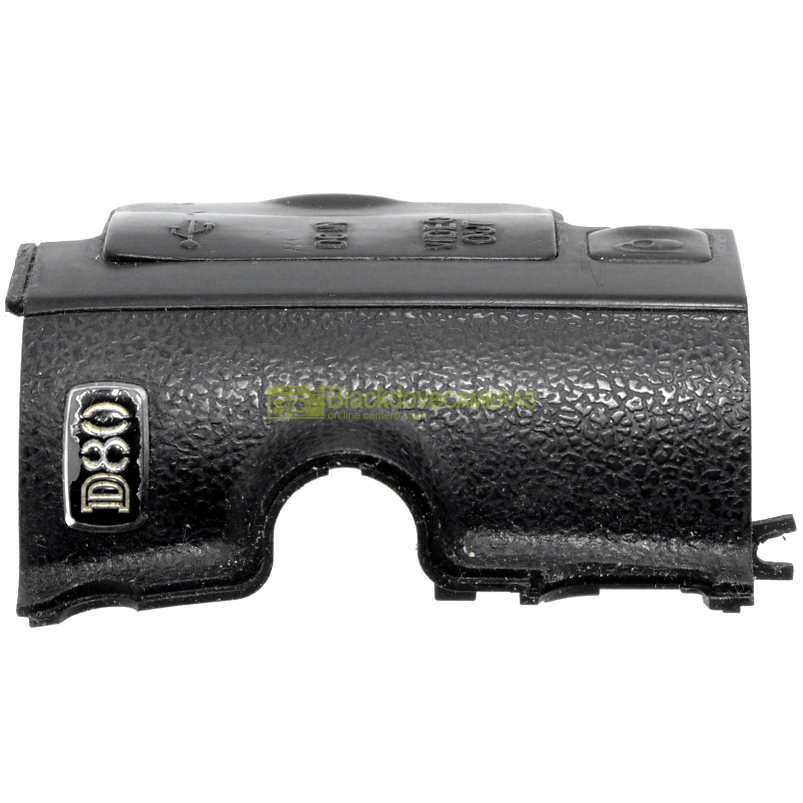 Cover frontale con tappo prese per Nikon D80. Ricambio originale. Spare part.