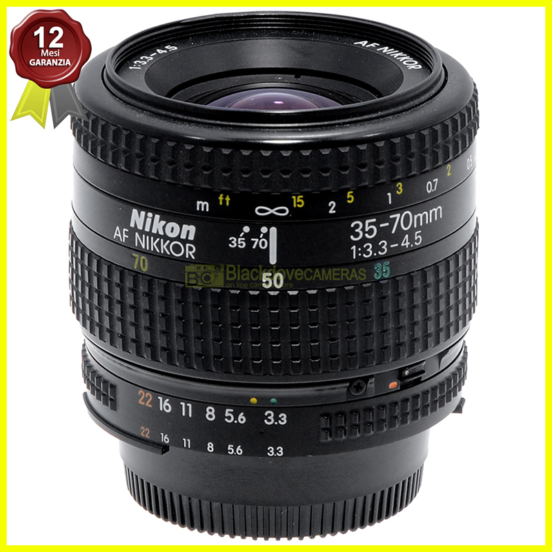 Nikon AF Zoom Nikkor 35/70mm f3,3-4,5 Macro Full Frame per fotocamere reflex.