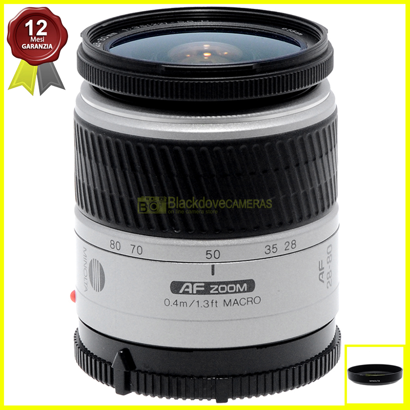 Minolta AF 28-80mm f3.5-5.6 D Silver Macro per Sony A-Mount e Minolta - foto reale