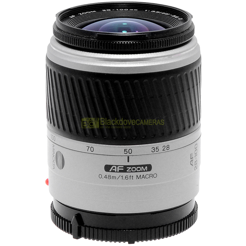Obiettivo Minolta 28/100mm f3,5-5,6 D Silver Macro A-mount per Sony e Minolta AF