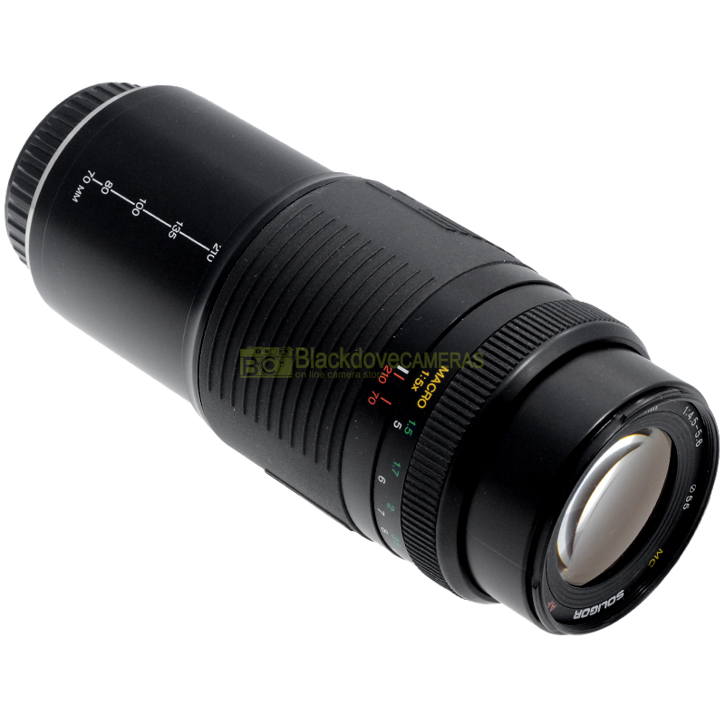 “Soligor AF 70/210mm f4,5-5,6 MC obiettivo A-Mount Sony Alpha e Konica Minolta AF”