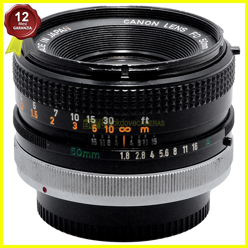 Canon FD 50mm. f1,8 Obiettivo usato per fotocamere manual focus FD e FL