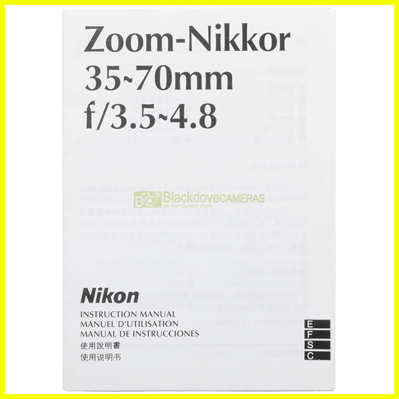 “Manuale obiettivo Nikon”