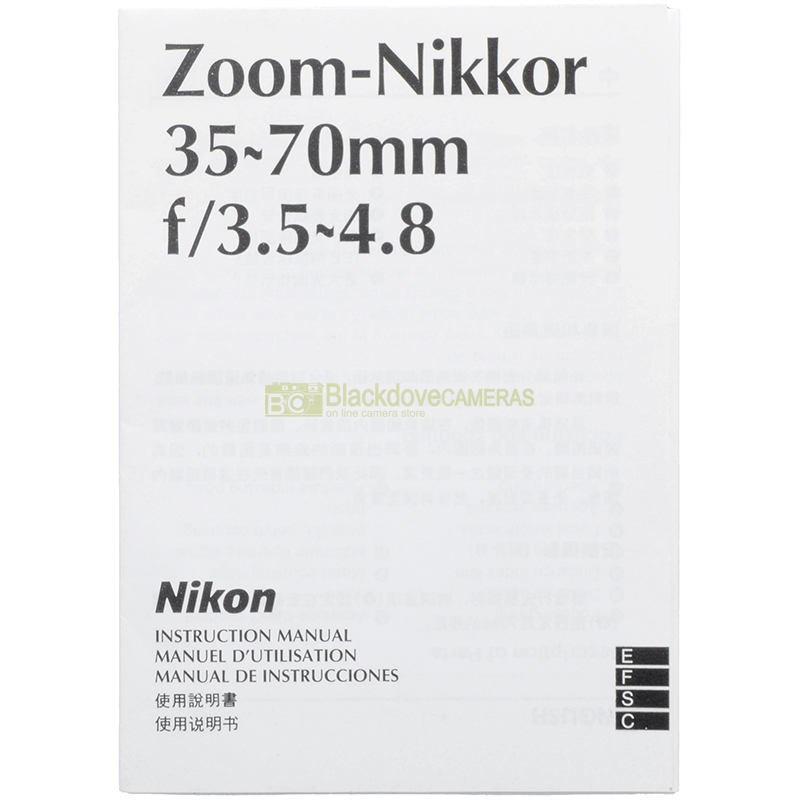 “Manuale obiettivo Nikon”