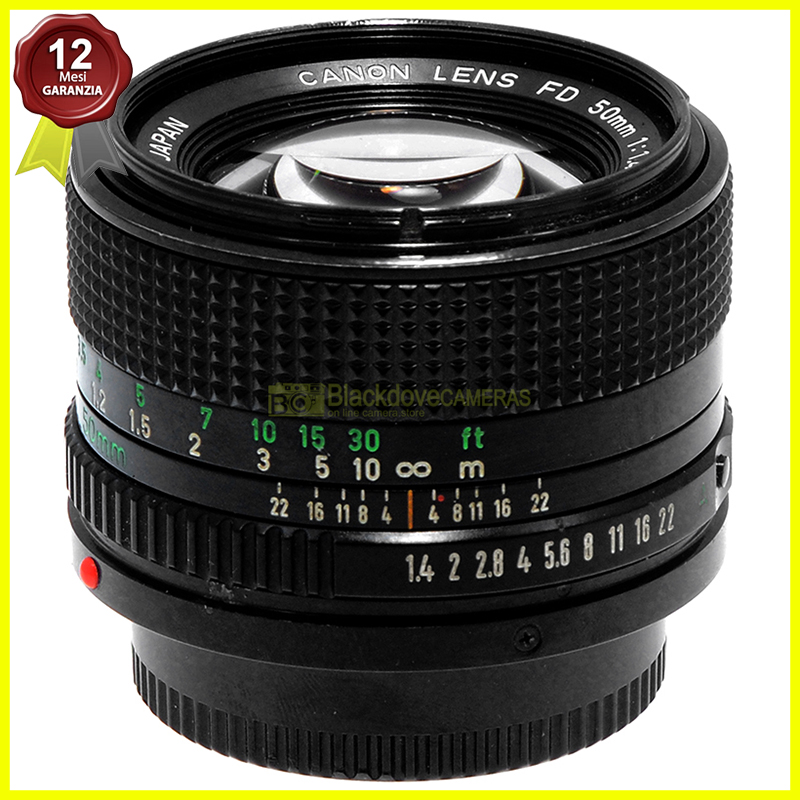 Canon FD 50mm. f1,4 Obiettivo usato per fotocamere reflex manual focus FD e FL