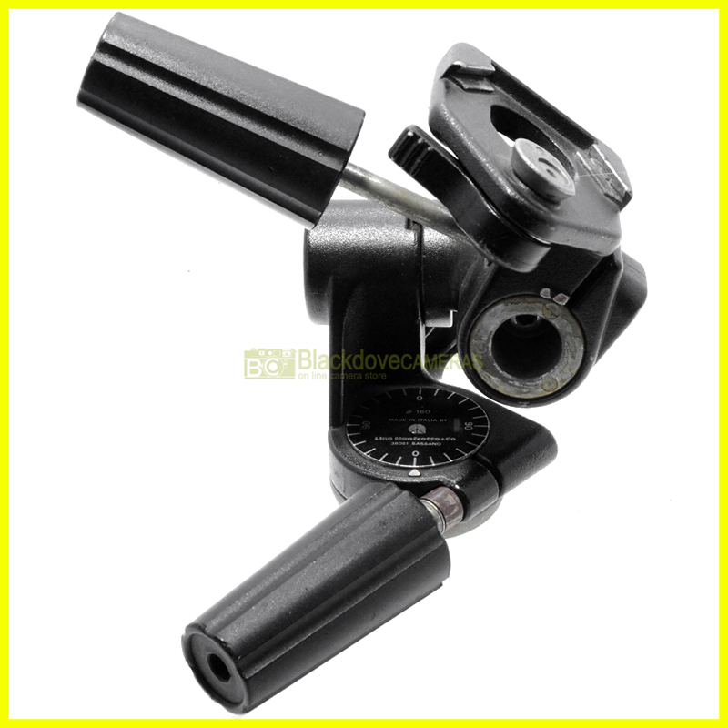 Testa cavalletto/treppiedi a tre movimenti professionale Manfrotto. Tripod head.