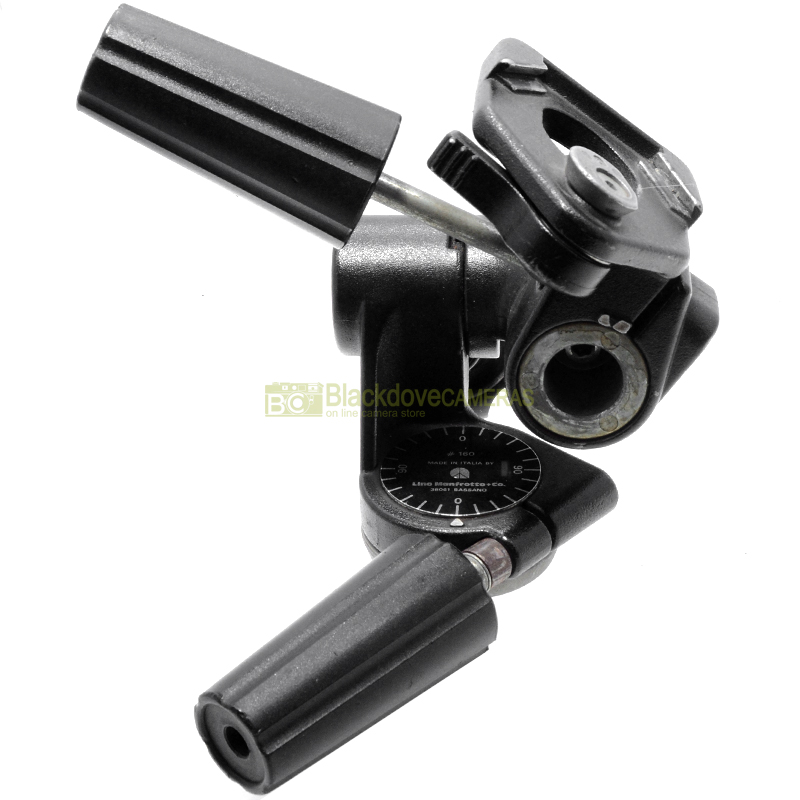 Testa cavalletto/treppiedi a tre movimenti professionale Manfrotto. Tripod head.