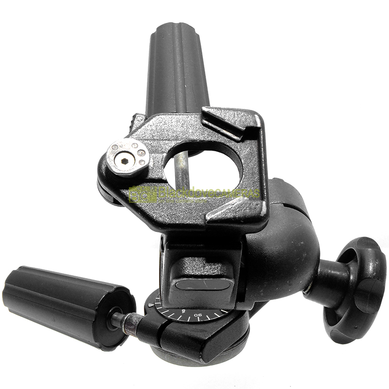 Testa cavalletto/treppiedi a tre movimenti professionale Manfrotto. Tripod head.