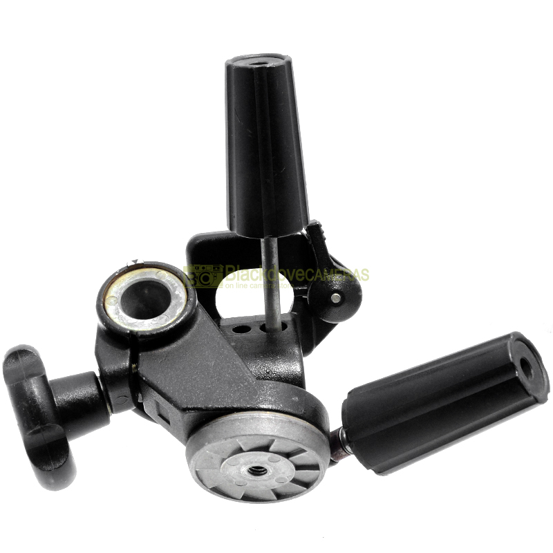 Testa cavalletto/treppiedi a tre movimenti professionale Manfrotto. Tripod head.