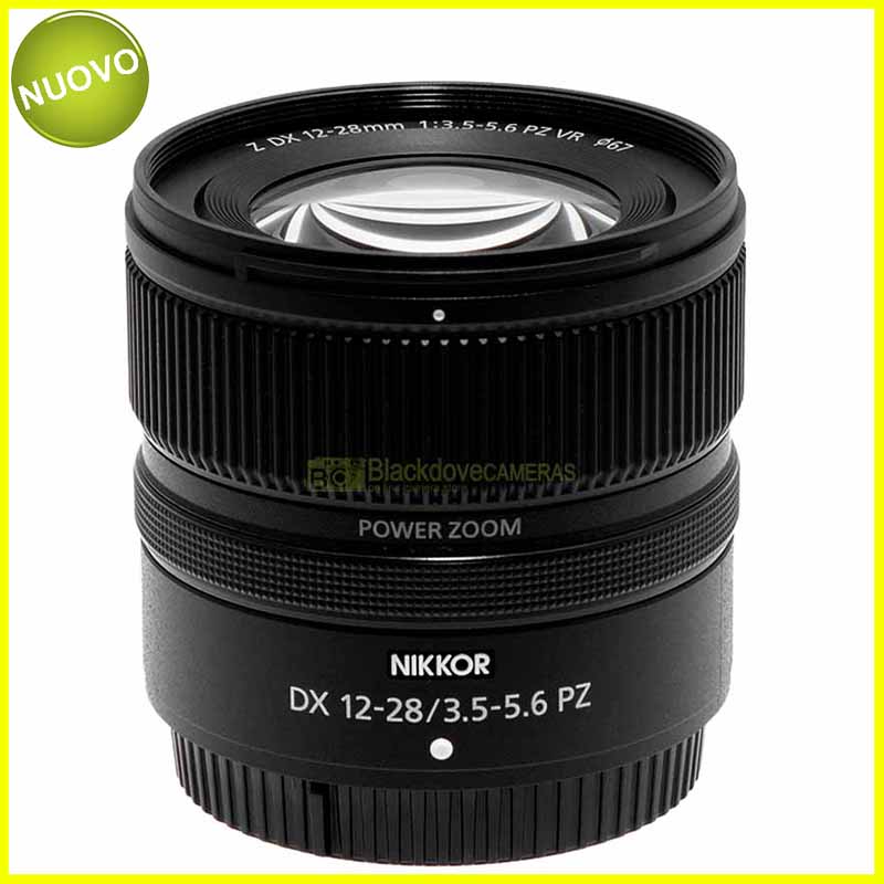 “Nikon Z Nikkor 12/28mm f3,5-5,6 PZ VR DX obiettivo per fotocamere mirrorless.”