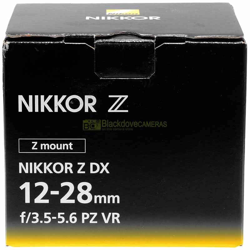 “Nikon Z Nikkor 12/28mm f3,5-5,6 PZ VR DX obiettivo per fotocamere mirrorless.”